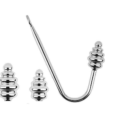 8826 Anal Hook Set Ribbed Screw-in GreatBenefit 1001